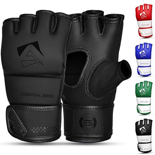 AQF Gants MMA, Gants de Boxe Paume Ouverte Grappling Muay Thaï Kickboxing