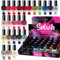 Splash 24 x Nail Polish Varnish Set 24 Different Modern Colours Quick Drying (Set B)