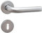 Buddy4Home Türgriff Türbeschlag Madrid Türklinken Buntbart Rosetten Zimmertüren SGL-Click Drückergarnitur Türdrücker Innentüren Rückholfeder Gleitlager rund Aluminium Silber F1