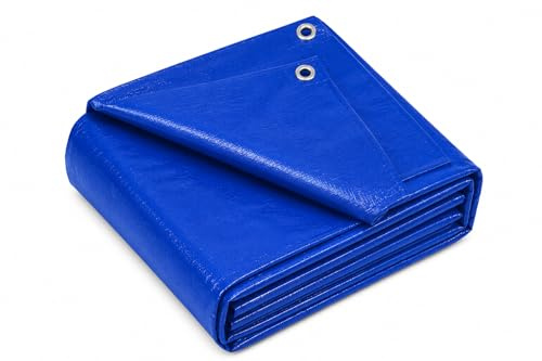 6 x 10 m Blue Heavy Duty Tarpaulin Waterproof Cover Tarp Ground Camping Sheet Tent