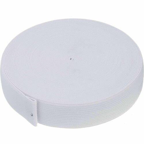 Cuckoos' Wardrobe 3/4 20mm Elastic Roll White Woven Flat Craft Sewing Elastic Cord Elastic Bands (25 Meter)