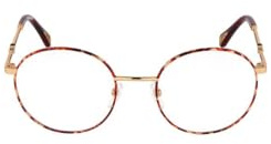 Zadig & Voltaire ROUNDED Metall Brillen in Shiny Rose Gold With Bordeaux Parts für Damen, Brille mit Sehstärke, optional mit Sonnenbrillen tönung oder Blaulichtfilter (Modell VZV273)