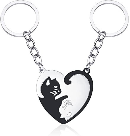 Pärchen Schlüsselanhänger Paare Schlüsselanhänger für Sie, Liebe Paar Geschenke für Beide, Couple Partner Geschenk für Ihn Päärchengeschenk