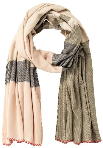 camel active Damen Webschal mit feinem Streifenmuster Khaki, womenswear-OS