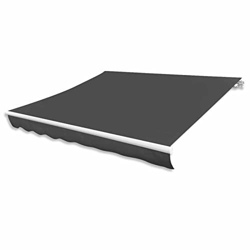 Tidyard Tessuto di Ricambio per Tenda da Sole,4x3 m,Antracite,Tela per Tenda Esterno Sole,Tela per Tenda da Sole da,Balcone,Patio,Terrazzo,Esterno,Giardino,Tela di Ricambio per Tenda da Sole