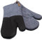 Cuisinart Neoprene Blue Oven Gloves Set of 2 - Oven Mitts with Blue Herringbone Cuff, Faux Leather Hanging Loop, Neoprene Non Slip, Heat Resistant Oven Mitts