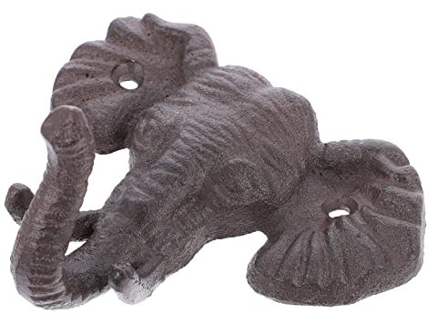 Cabilock Vêtements Éléphant En Fonte Crochet Mur Monté Mur Monté Porte-Vêtements Rustique Porte-Manteau 1 PC Crochet De Cuisine Éléphant Mur Mural Unique Cintre Patère Ornement