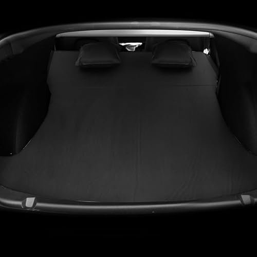 GRONGU Auto-Reisebett, Für Tesla Model Y 3, Tragbar Faltbar Mit Luftpumpe, Reiseschlafbett, Camping-Matratzen-Zubehör,Black-B