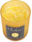 Candela al limone chakra del plesso solare in giada gialla in vetro smerigliato con coperchio metallico