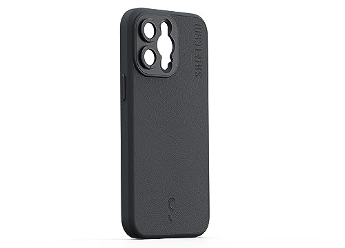 ShiftCam Kameratasche aus Leder, kompatibel mit iPhone 14, integrierte Objektivhalterung, magnetische Hülle, machen Sie atemberaubende Fotos sofort (iPhone 14 Serie, iPhone 14 Pro Max), Anthrazit