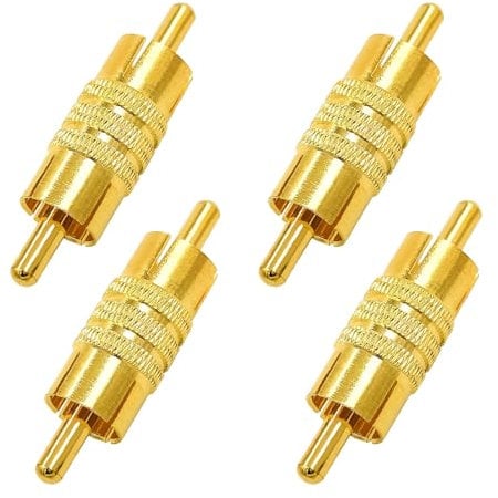 BRIEFCEC Cinch Stecker auf Stecker verbinder,Audio Video Adapter,Kupplung AV adapter(4 Stück)