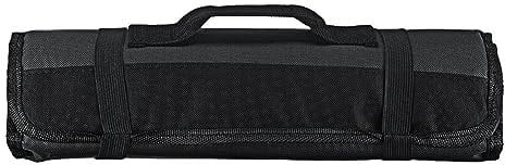 Comphic Professional Cutlery Chef Bag Knife Roll Bag Chef Storage Bag For Fits Up To 22 Knives Black