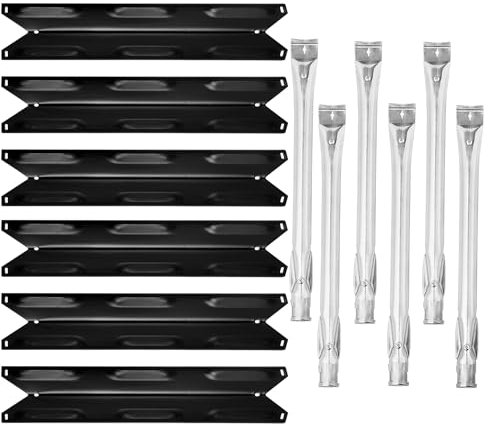 Charbrofire 40500098 6 Brenner 61000005 Heizplatten Grill Ersatzteile für Permasteel Grillteile PG-40612SOLE PMS40500098 PG-40612SOLE-1 PMS61000005 Kenmore Hitzeschild