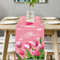 Muttertag Herz Tischläufer, Rosa Liebesherz Tulpe Muttertag Deko Tischläufer Schönen Muttertag Tischwäsche für Tischdeko Zuhause Party Dekoration Innen- und Außenbereich Dekor 72x13 Zoll