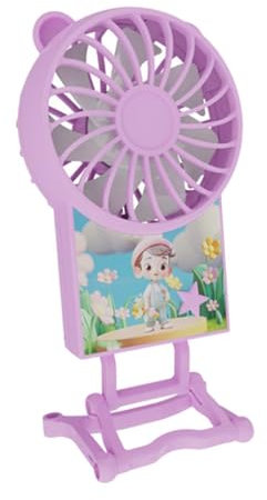 JISADER Ventilador de Mano, miniventilador Personal, Ventilador de Viaje, Ligero, Resistente, Plegable, portátil, Ventilador de Escritorio para Coche, Rosa
