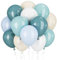 Luftballons Blau Weiß Ballons Schieferblau Beige Luftballon Bär Geburtstag Party Deko 60STÜCK 12ZOLL Pastell Blau Weißer Sand Helium Latex Ballon Boho Hochzeit Babyparty Dekoration