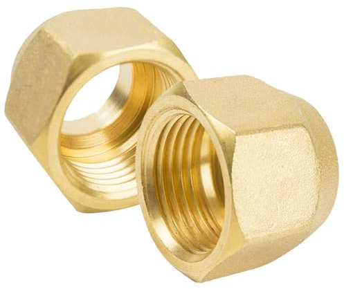 Tuerca de unión con reborde, 2 unidades, 1/2 pulgadas para conductos de refrigerante de 1/2 pulgadas, aire acondicionado, tuerca de unión con reborde, tubo de 1/2 pulgadas para el montaje de sistemas