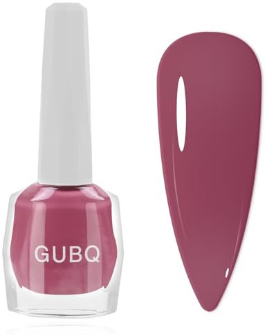 DouborQ Dark Pink Nail Polish Long-lasting Glossy Nail Art Varnish (42)