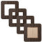 4 Brown Luxurious Surround Single Light Switch Covers - Square Shape, Wall Switch Decoration