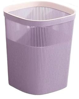 DZYHFCO Poubelle de grande capacité pour la cuisine, la salle de bain, le salon, la chambre à coucher, le bureau - Corbeille à papier élégante (violet, L)