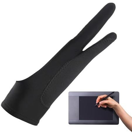 Wezalget Skizzierhandschuhe, Anti-Touch-Kunst-Handschuhe, atmungsaktive Künstlerhandschuhe für Grafikzeichnungen, Tablet-Pad, Monitor, Malen und Skizzieren