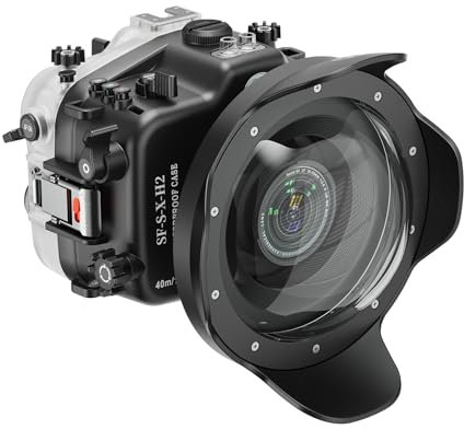 Étui étanche pour appareil photo Fujifilm X-H2S, IPX8 40 m avec verre anti-reflet et plein (X-H2S 16-50 mm/18-55 mm WA005-B)