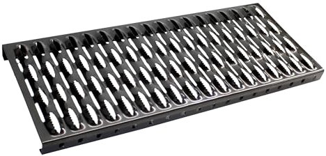 Decket Laufrost für Dach & Schornstein, Dachtritt aus Stahlblech, Korrosions- und Witterungsbeständig, Trittfläche zur Bewegung auf dem Dach, Laufgitter für Dachbewegung, 60 cm Länge, Schwarz