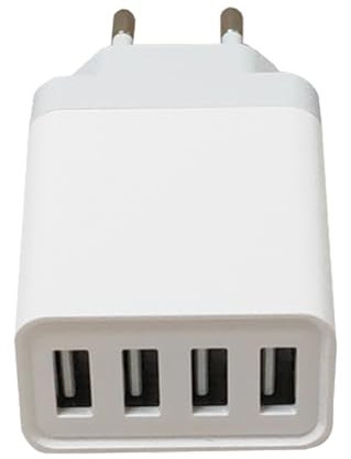 Powice 24W USB A Ladegerät, 5V/1,2A/2,4A USB Ladegerät Mehrfach, 4 Port US B Stecker Mehrfach, Stecker US B, USB Adapter Geeignet für Mobiltelefone, Kopfhörer, Schreibtischlampen und Andere