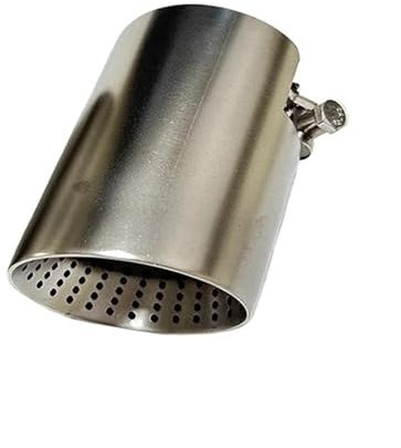 FUNFOB Auspuffblenden 1 Stück Auspuffdüse Aus Mattem Edelstahl Länge 120 Mm Großer Durchmesser 101 Mm 114 Mm Offener Schalldämpfer Auspuffblende(60mm-114mm)