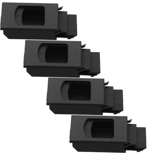 HOMSFOU 4 Pz Fibbia Per Armadio Elettrico Ferramenta Per Porte Camper Chiusura Della Porta Dello Schermo Del Camper Serratura Della Fibbia Della Porta Chiusura a Scatto Black Plastica