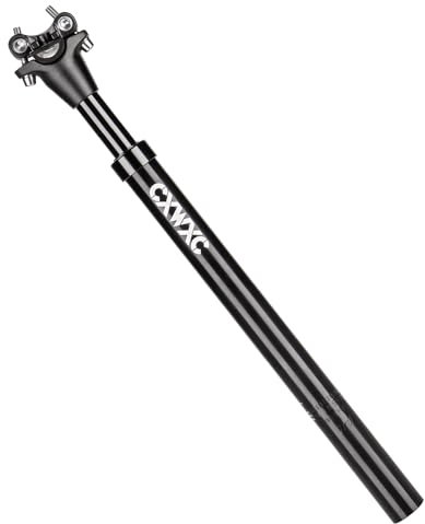 CXWXC Fahrrad Sattelstütze Gefedert 27,2/30,9/31,6 x 400 mm, Spring federsattelstütze Sattelstütze aus Aluminiumlegierung für MTB Rennrad BMX eBike (31.6 x 400 mm)