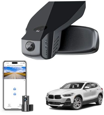 Mangoal Front 4K & Rear 1080p Dash Cam Custom for BMW X2 F39 Gen1 2018 2019 2020 2021 2022 2023(Model B), M35i sDrive28i xDrive28i, OEM Style, 2160P UHD Video, WiFi & APP, 128GB Card
