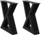 vidaXL Pieds de table basse 2 pcs noir 40x(30-31,3) cm acier, table basse de jambe de table, pied de table basse en acier, pied de table de meuble