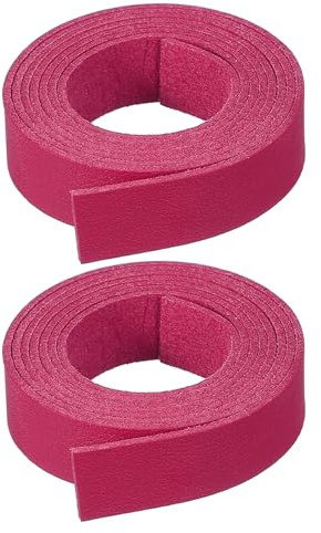 PATIKIL 15mm x 1m Lederband Flach, 1.5mm Dick Breit Lederriemen Flaches Wildleder Lederbänder für DIY Zubehör Haustierhalsbänder Gitarrengürtel Halskette Armband, 2 Stück Rose