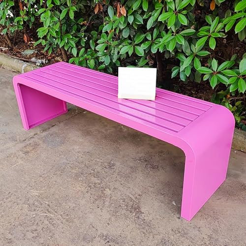 XRRJFYH Gartenbank Wetterfest Sitzbank Outdoor Metall Bank für Flur, Garten, Terrasse, Veranda, Park(Pink,100cm/39in)