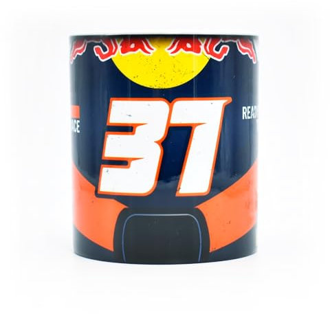 Acosta #37 2025 Mug - Motorbike Racing - Coffee & Tea - Pedro - Motorcycle - Factory Team - Art - Moto - GP - Superbikes - Red - Gift Ideas for Him & Her - Cup - Bulls - Memorablia - Office Home Decor