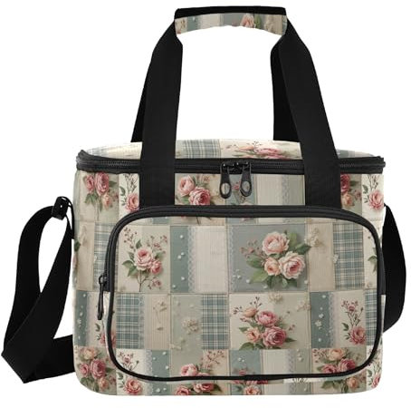 Vintage Blumen Kühltasche Camping Kühler Lunchbox Erwachsene