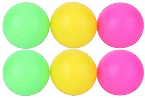 EVTSCAN 6 Stück Set PVC Beach Ball Ersatz Zubehör Tennis Game Cat Lightweight Club Propaganda (Red, Yellow, Green)