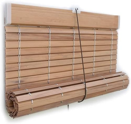Stores enrouleurs en PVC Couleur Imitation Bois – Portes et fenêtres – Installation Facile – PERTONI TENDE (Hauteur 120cm x Largeur 110cm)