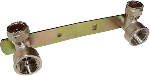 TC Concealed Shower Fixing Fitting Wall Plate kit Compression 15mm x 3/4 FI Chrome Plated