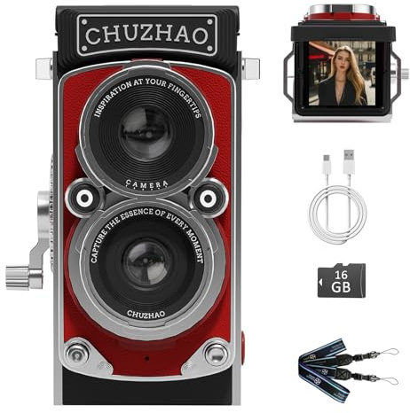 CHUZHAO Vintage Mini Digital Camera Red