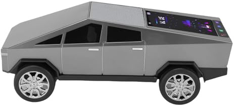 Yanmis Elektrischer LKW-Bluetooth-Lautsprecher, Tragbarer Lautsprecher mit Dynamischem Bildschirm, UKW-Radio, LED-Partybeleuchtung, Integriertem Mikrofon, Kabellose Stereoanlage, für (Gray)