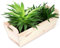 LAUBLUST Geschenkkorb leer aus Holz - Präsentkorb zum Befüllen - Massivholz Blumenkasten mit Griffen als Geschenk Korb für Weihnachten Silvester - ca. 35 x 13 x 15 cm | Pflanzkübel Natur - FSC®