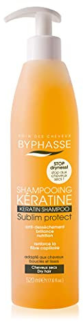 Byphasse Shampoo mit flüssigem Keratin, 520 ml, 1 Stück, trockene und glanzlose Haare