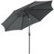 Outsunny Sombrilla de Jardín Ø295x250 cm con Manivela Parasol Exterior con Mecanismo de Inclinación y Poste Desmontable de Metal para Terraza Piscina Patio Gris Oscuro