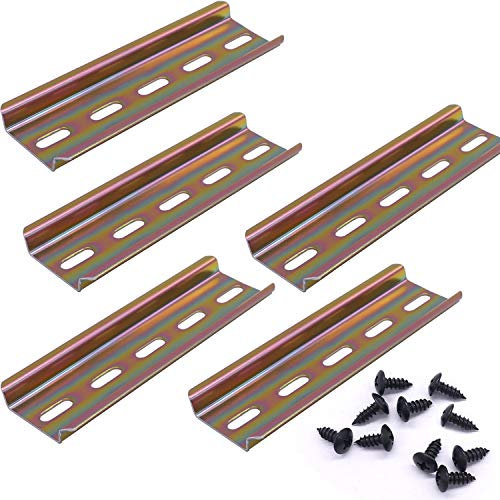 Taiss/5 Stücke 10cm hutschiene hochwertigem Farbe Stahl DIN-Schiene,für Verteilerschrank Schaltschrank, 35mm breit, 7,5mm hoch, lang 100mm/4 -G