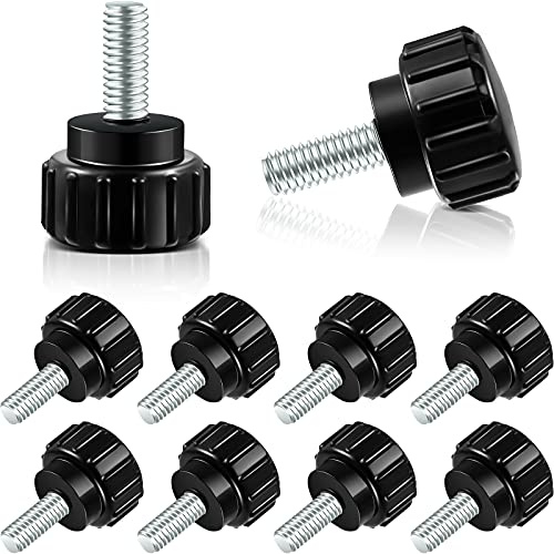 Hotop M4 x 10 mm Threaded Knurled Thumb Screws for Monitor Mounts, 20 Pcs