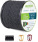 Nylon 750Lb Paracord 4mm Cord - 50m Parachute Cord with 7 Wires,Multifunction Reflective Outdoor Survival para cord(Black)