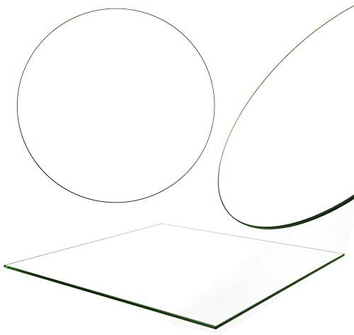 Melko Kaminglas Tischplatte Bodenplatte Funkenschutz ESG Sicherheitsglas Klarglas ver. Größen & Formen Glasplatte Ofenglas Kaminplatte (Rund, Ø 80cm)