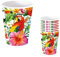 FIESTAS GUIRCA | 6 Gobelets Jetables Hawaii (240 ml) (9 cm) - Décoration de Table pour Fêtes Hawaïennes et Graduations - Idéal pour Célébrations d'Été et Événements Tropicaux - Multicolore